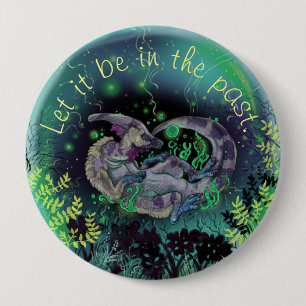 Duckbill Dinosaur Art 10 Cm Round Badge