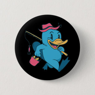 Duckbill Fisherman  6 Cm Round Badge