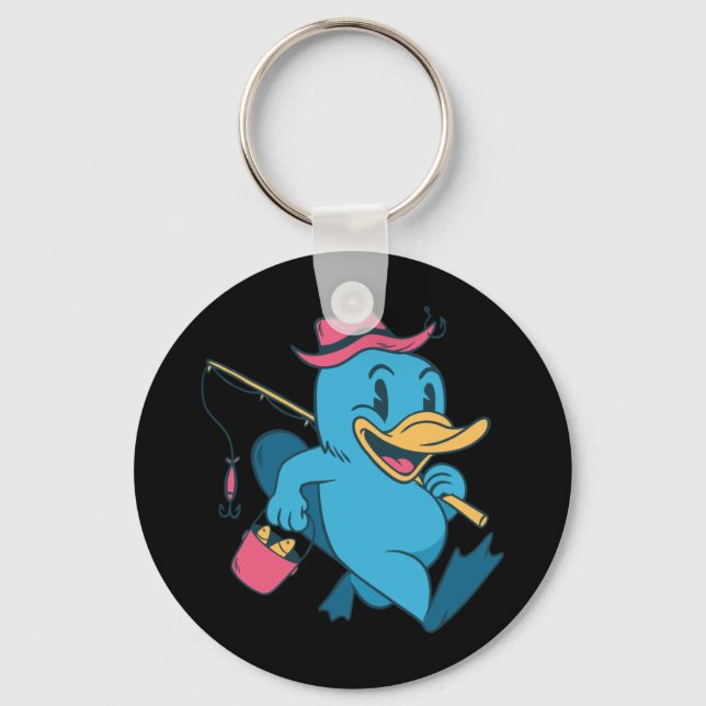 Duckbill Fisherman  Key Ring (Front)
