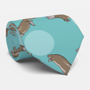 Duckbilled Platypus Pattern Tie