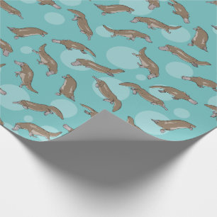 Duckbilled Platypus Pattern Wrapping Paper