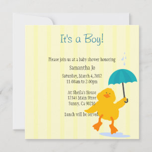 Duckie Baby Shower Invite