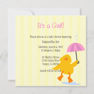 Duckie Baby Shower Invite