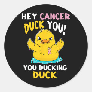 Duckie - Breast Cancer Warrior Classic Round Sticker
