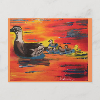 Duckie Sunset Postcard