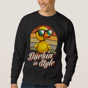 Duckin' In Style Yellow Rubber Ducky Loves Ducks Sweatshirt