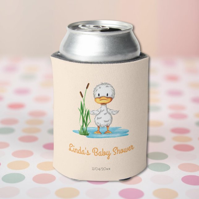 Ducking Gender Neutral Baby Shower Can Cooler (Creator Uploaded)