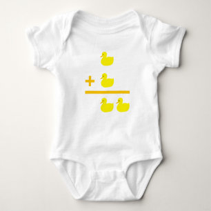 Duckling addition 1 plus 1 baby bodysuit