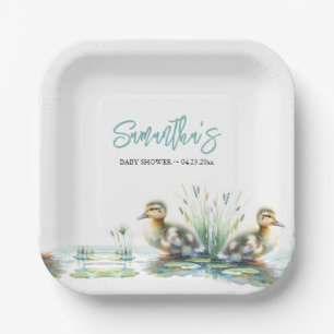 Duckling Baby Shower Disposable Paper Plate