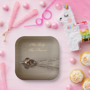 Duckling Baby Shower Paper Plates