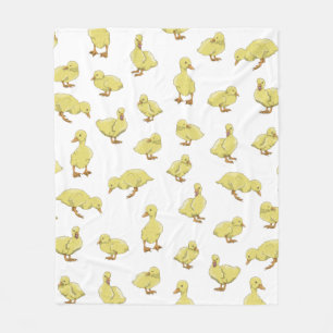 Duckling bird pattern fleece blanket