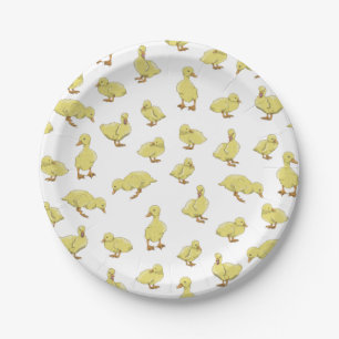 Duckling bird pattern paper plate