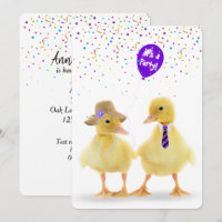  Duckling Couple With Party Balloon
