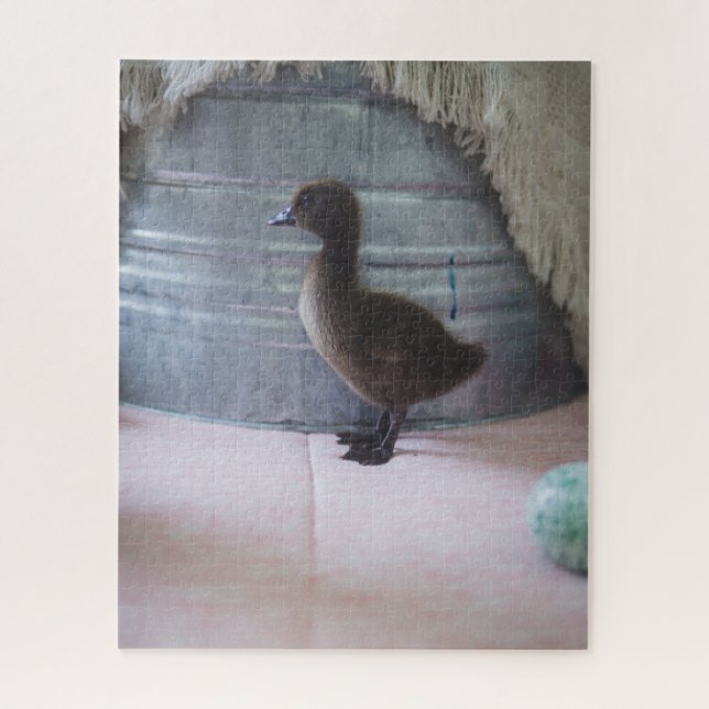 Duckling, Dark Brown Baby Duck Jigsaw Puzzle (Vertical)