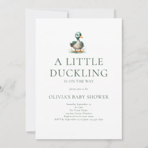Duckling on way Duck Gender Neutral Baby Shower Invitation