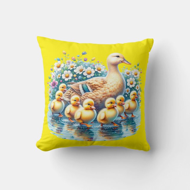 "Duckling Parade" Cushion (Front)