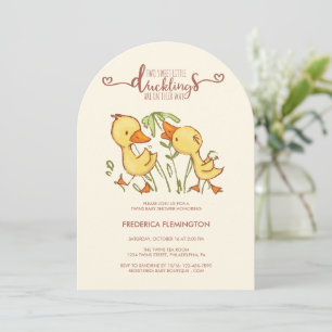 Duckling Twins Baby Shower Invitation