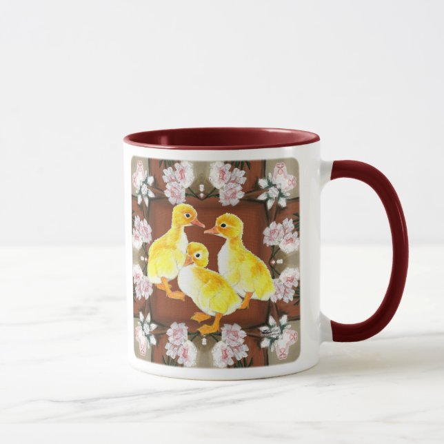 Ducklings and Roses Mug (Right)