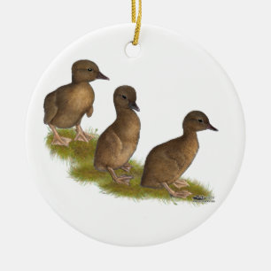 Ducklings: Chocolate Runners Ceramic Tree Decoration
