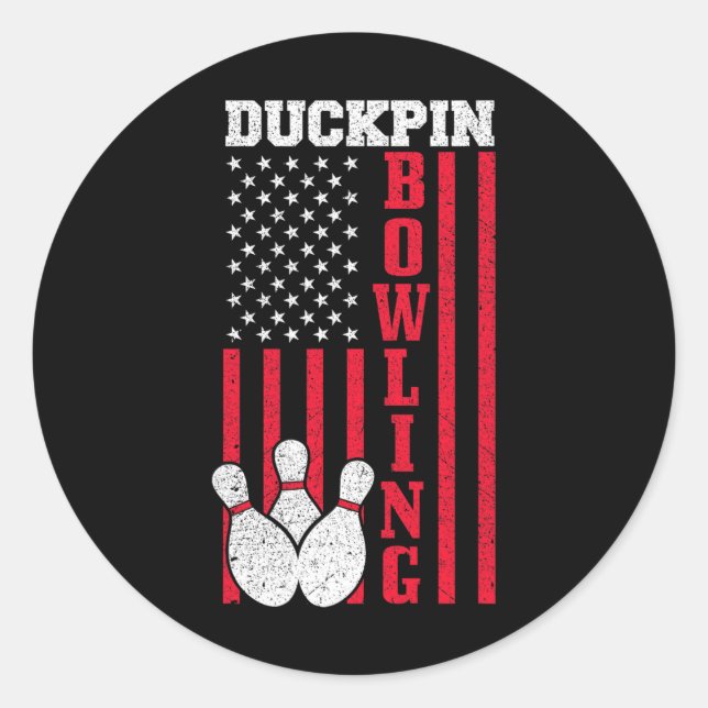 Duckpin Bowling  Classic Round Sticker (Front)