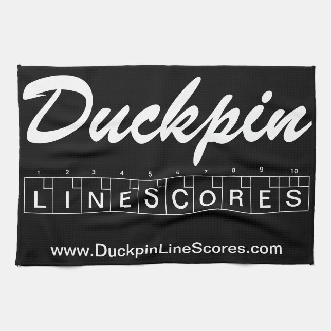 Duckpin Line Scores Towel (Horizontal)