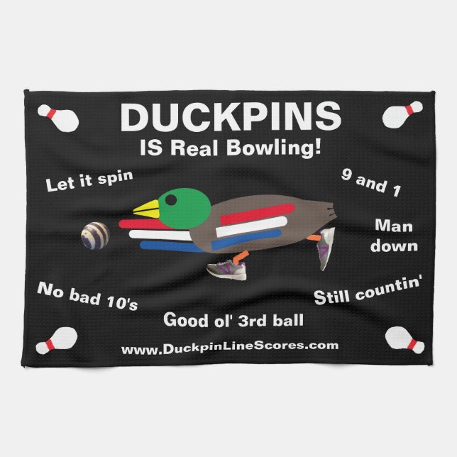 Duckpins IS Real Bowling - Towel (Horizontal)