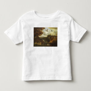 Ducks and other birds about a stream in an Italian Toddler T-Shirt