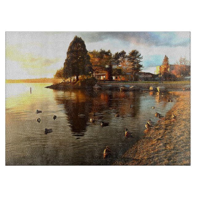Ducks and Tree at Sunset Cutting Board (Front)