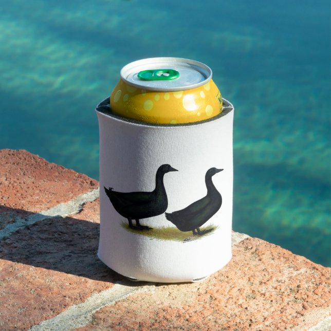 Ducks:  Black Cayugas Can Cooler (In Situ Pool)