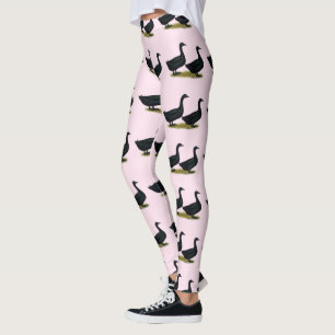 Ducks: Black Cayugas Leggings
