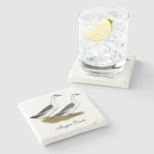 Ducks: Blue Magpies Stone Coaster
