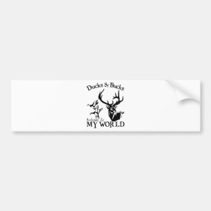 DUCKS & BUCKS BUMPER STICKER