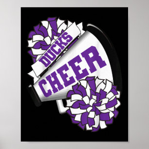 Ducks Cheer Back To School Cheerleading Spirit P Poster
