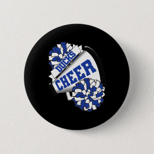 Ducks Cheer Ck To School Cheerleading Spirit B 6 Cm Round Badge