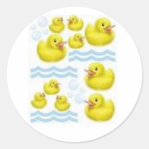 ducks classic round sticker