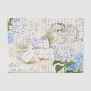 Ducks Farmhouse Flowers Italian Tissue Paper