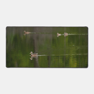 Ducks in a Green Lake Desk Mat