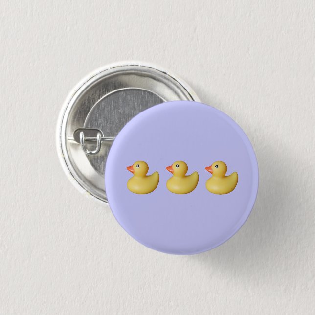 Ducks in a Row 3 Cm Round Badge (Front & Back)