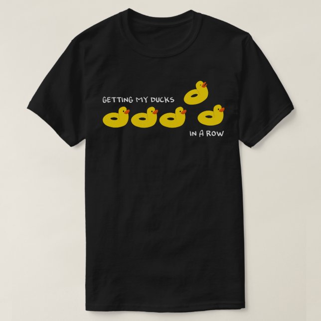 Ducks In A Row Crewneck Sweatshirt T-Shirt (Design Front)