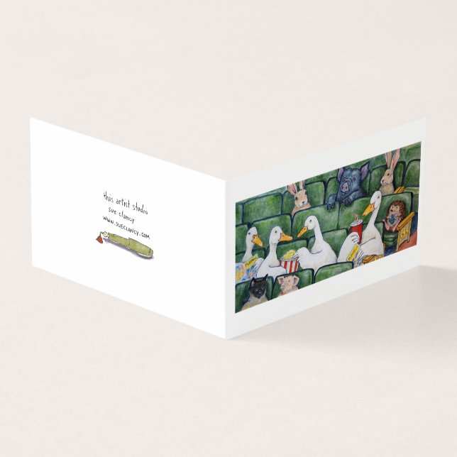 Ducks In A Row Folded Card (Outside)