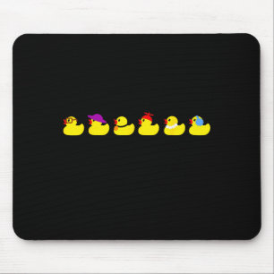 Ducks In A Row Funny Pun Dad Joke Cute Humor Rubbe Mouse Pad