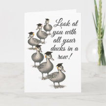 Ducks in a Row Graduation Card