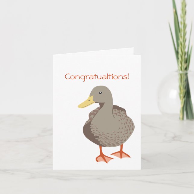 Ducks in a Row Greeting Card (Front)