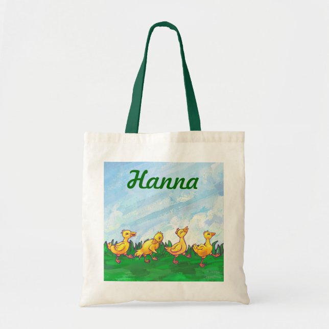 Ducks in a Row Personalised Tote Bag (Front)