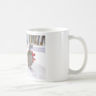 ducks in boston common during the winter holidays coffee mug