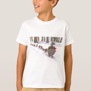 ducks in boston common during the winter holidays T-Shirt