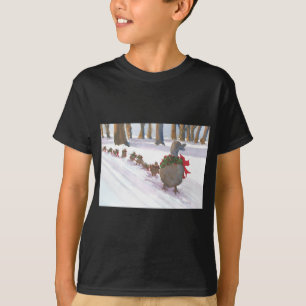 ducks in boston common during the winter holidays T-Shirt
