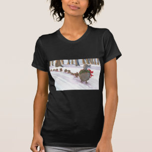 ducks in boston common during the winter holidays T-Shirt