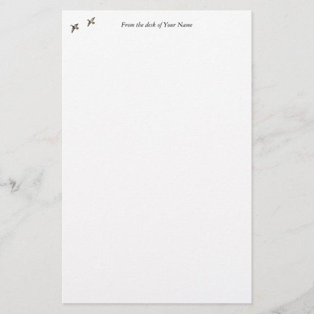 Ducks in Flight Stationery (Front)