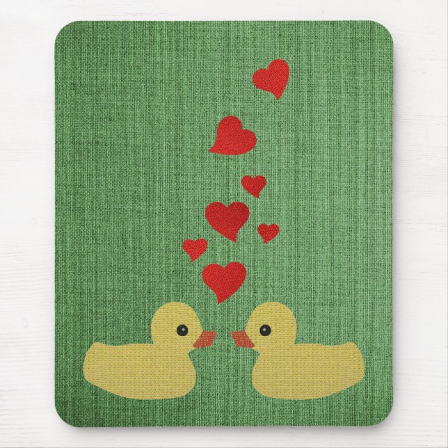 Ducks In Love Mousepad (Front)